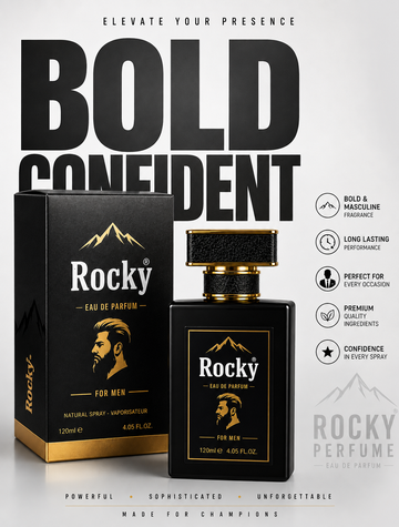 Rocky Eau De Parfum for Men – Premium Long-Lasting Luxury Perfume | 120ml